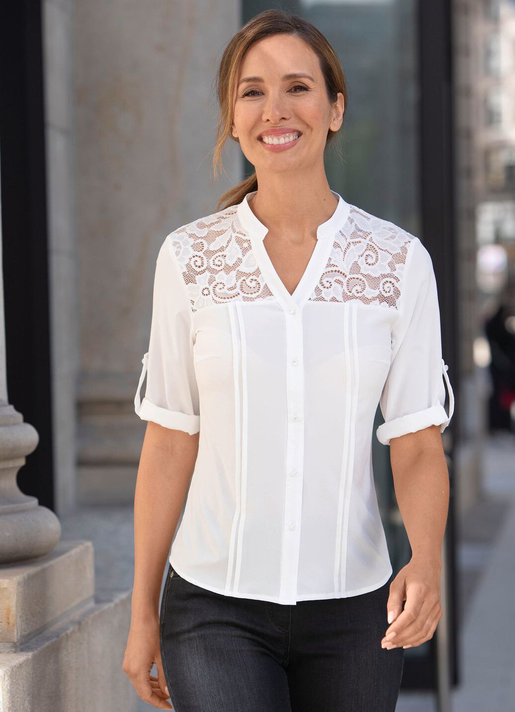 Zart transparente Bluse