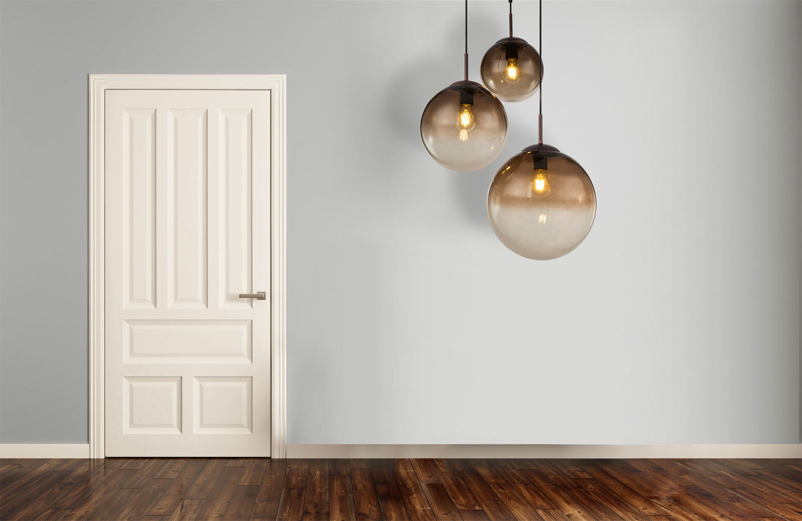 VARUS Pendellampe braun 15865-3, D/H: 51 x 120 cm, Glas, Metall