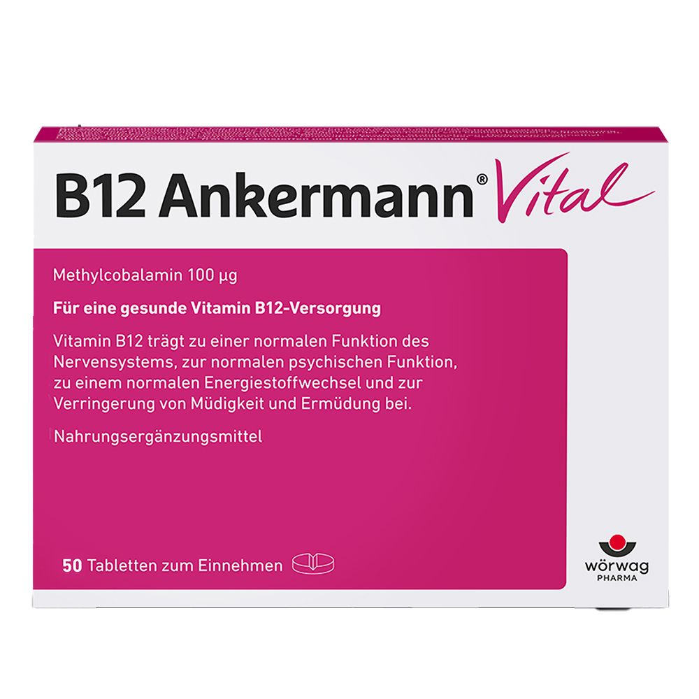 B12 Ankermann Vital vegane Vitamin B12 Tabletten zur Nahrungsergänzung