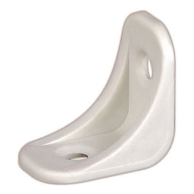 20 équerres plastique blanc 24 x 24 mm