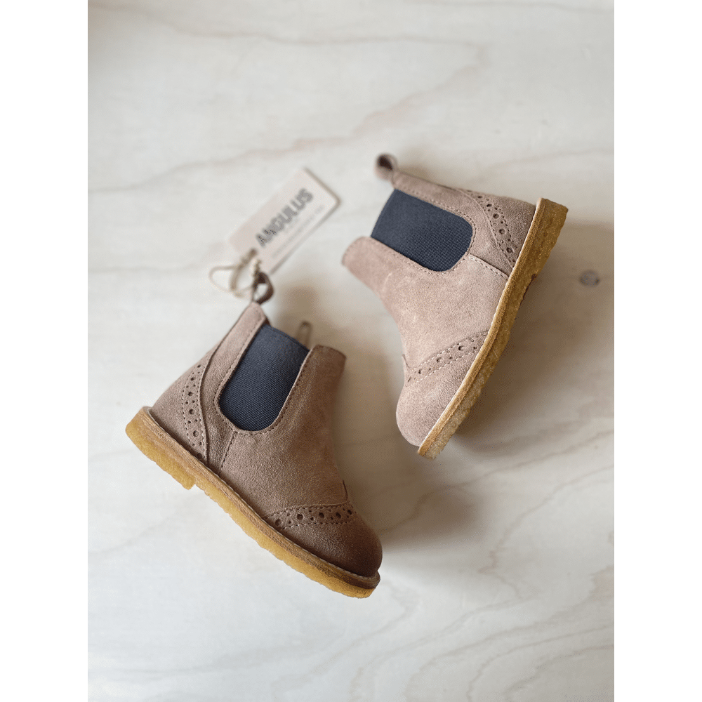Angulus - Classic Chelsea Boot Sparkling Glitter - Mauve Grey