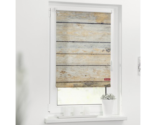 Klemrolgordijn, geen boren nodig, shabby chic stijl, 45x150 cm, inclusief klembeugels