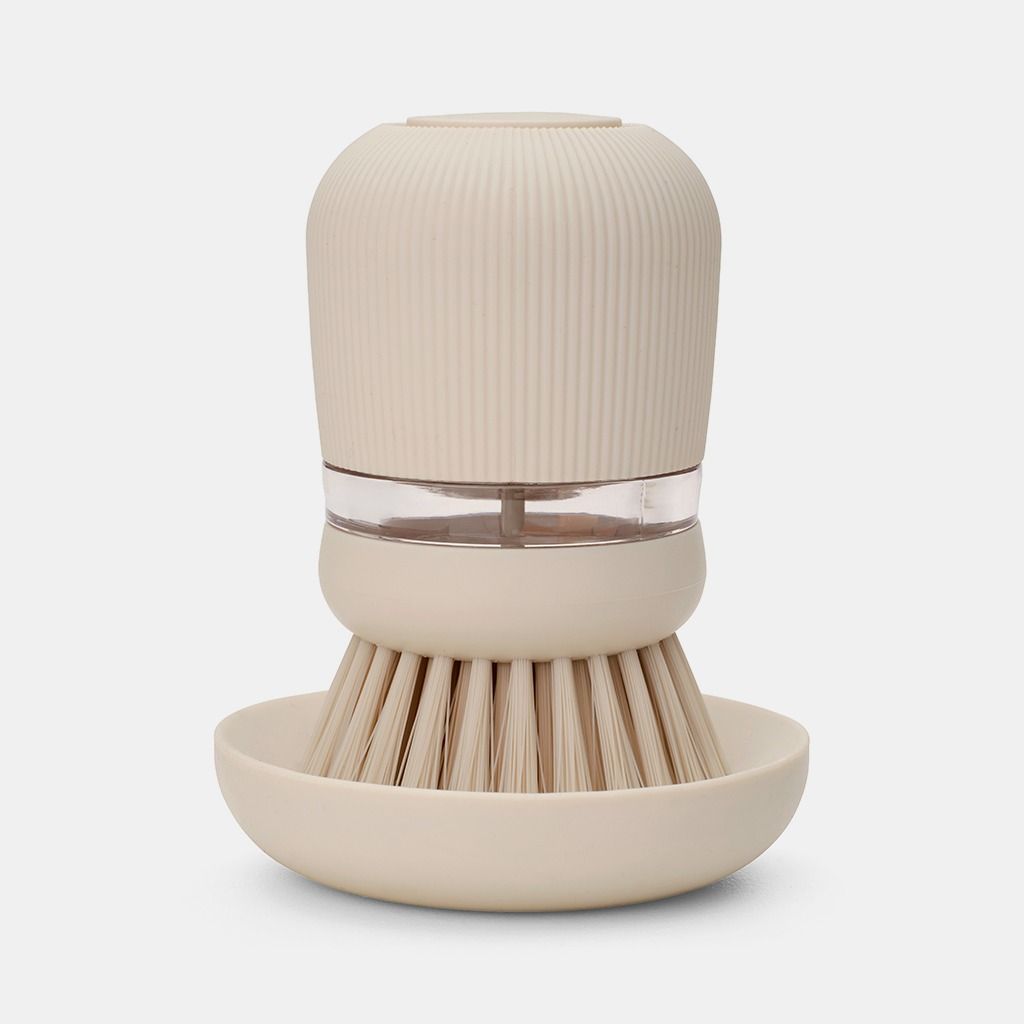 SinkSide Afwasborstel met Zeepreservoir - Soft Beige