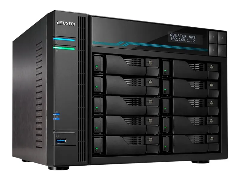 ASUSTOR Lockerstor 10 AS6510T - NAS-server - 10 bays - SATA 6Gb/s - RAID RAID 0, 1, 5, 6, 10, JBOD - RAM 8 GB - 2.5 Gigabit Ethernet / 10 Gigabit Ethernet - iSCSI support
