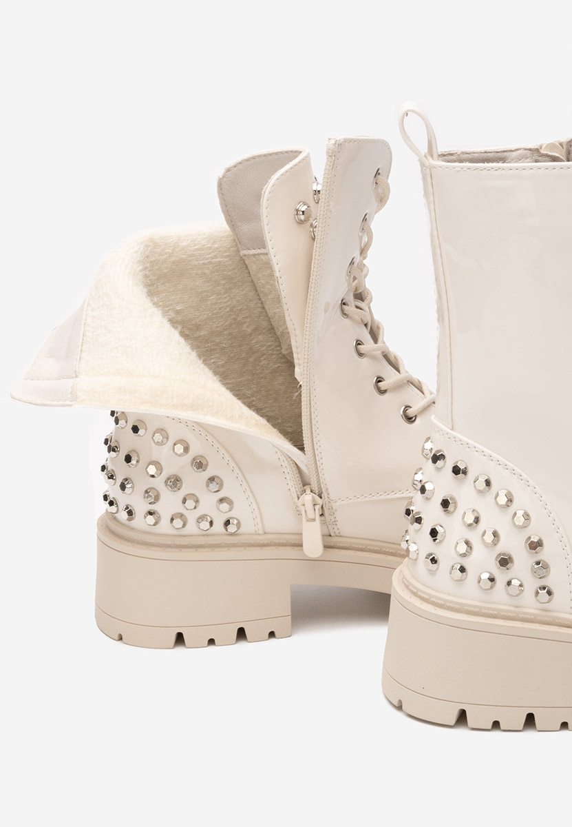 Bottines à plateau beige Erminia