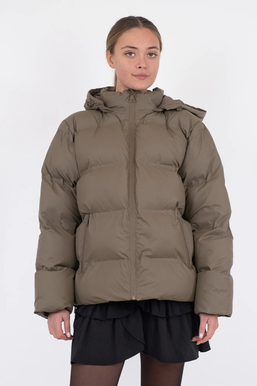 Neo Noir  Fox Puffer dunjakke  - Dark Taupe