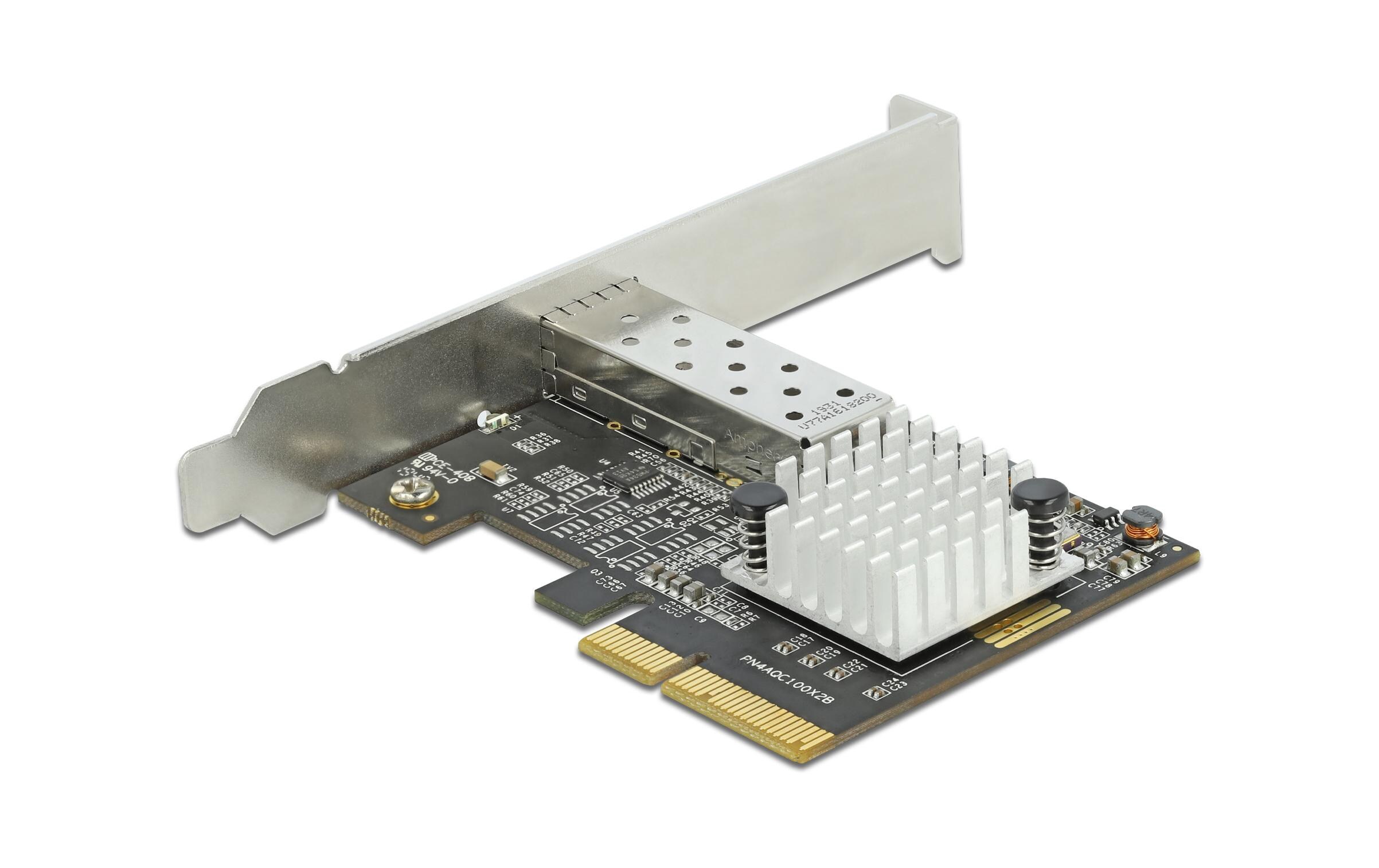 Netzwerkkarte PCI-Express-x4 - 1x SFP+ SFP+<br>PCI Express x4 Karte 1 x SFP+ 10 Gigabit LAN AQC100S
