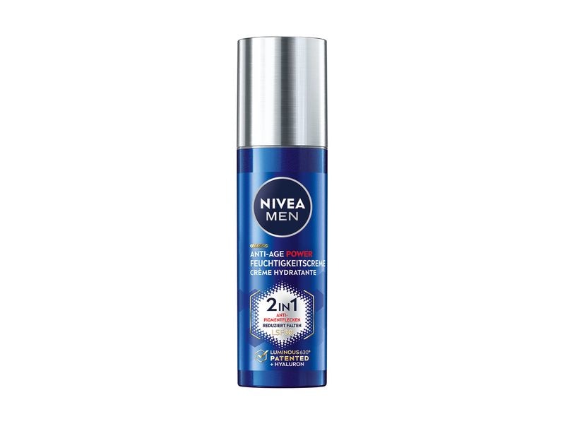 NIVEA MEN Men Crème Anti-Age Power Luminous 50 ml Anti-Age Gesichtspflege mit dem patentierten Anti-Pigment-Wirkstoff