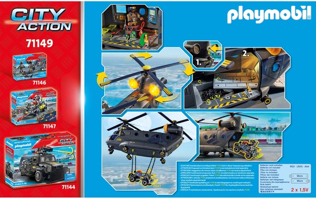 Playmobil® Spielbausteine »City Action SWAT-Rettungshelikopter 71149«