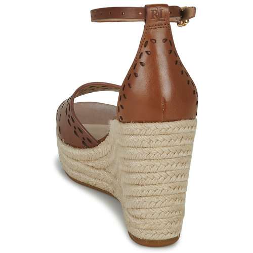 Lauren Ralph Lauren - HAANA-ESPADRILLES-WEDGE Cognac