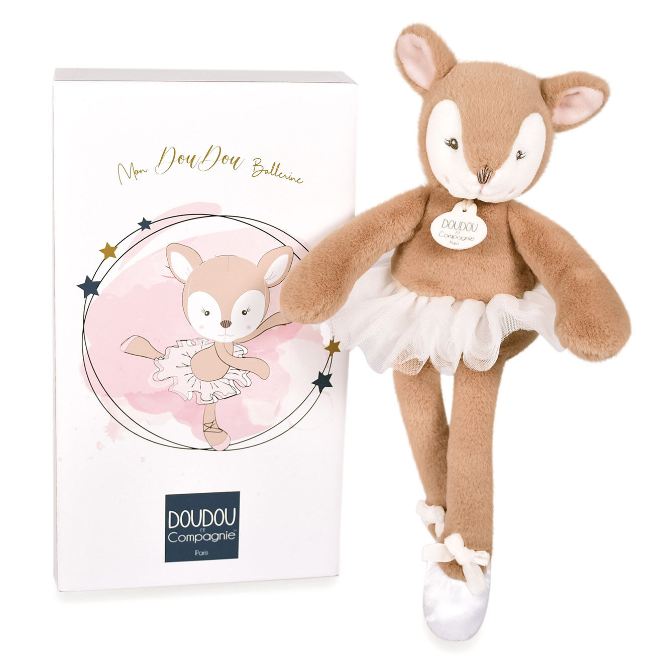 Doudou et Compagnie Mon Doudou Ballerine Faon orange