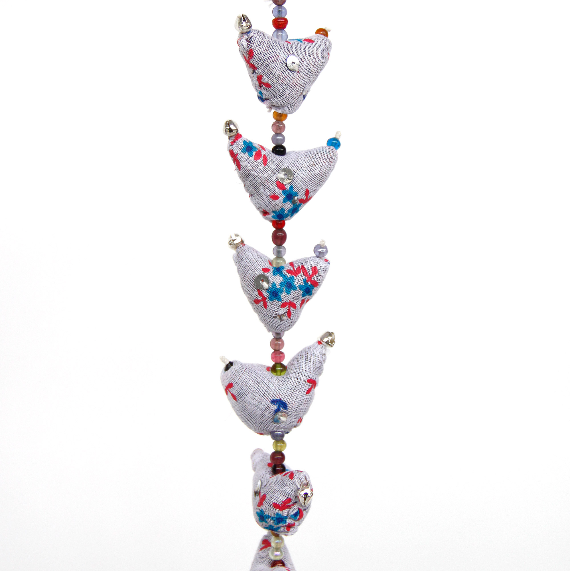 30er Kette 'Vögel', grau, multicolor, H 120 cm günstig bestellen