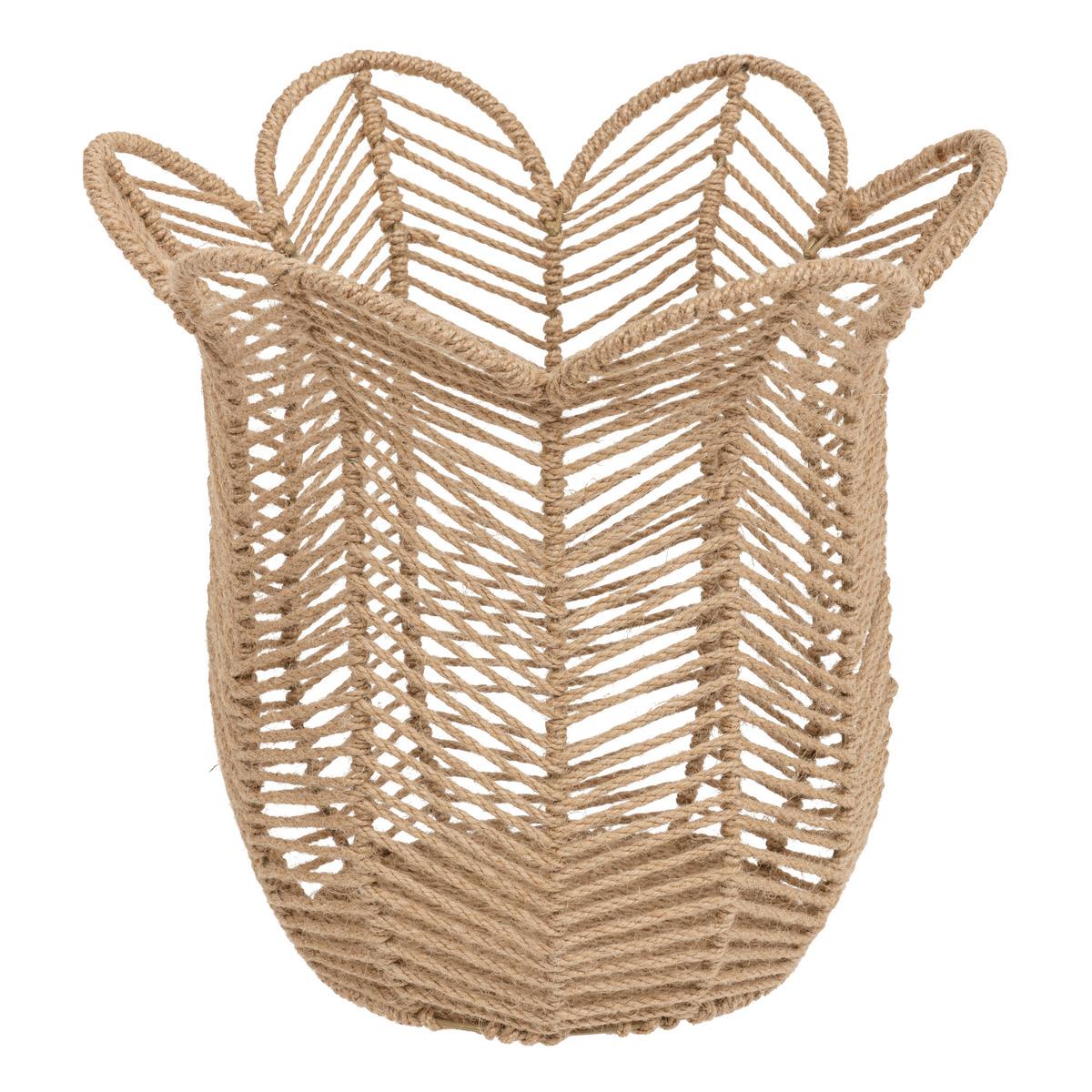 PANIER THE FLORAL COLLECTION JUTE NATUREL TAILLE L