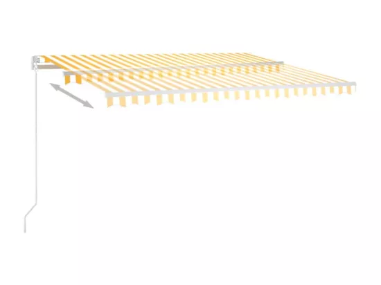 Auventanuel rétractable 450x350 Jaune et blanc