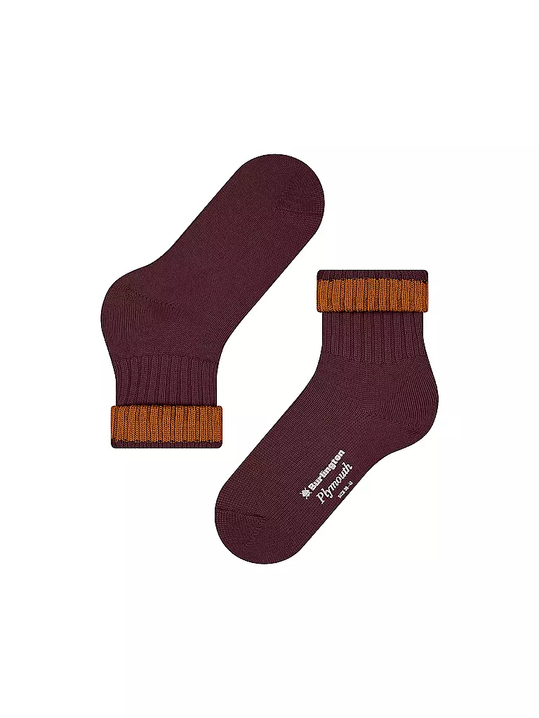 BURLINGTON Damen Socken PLYMOUTH 36-41 claret dunkelrot