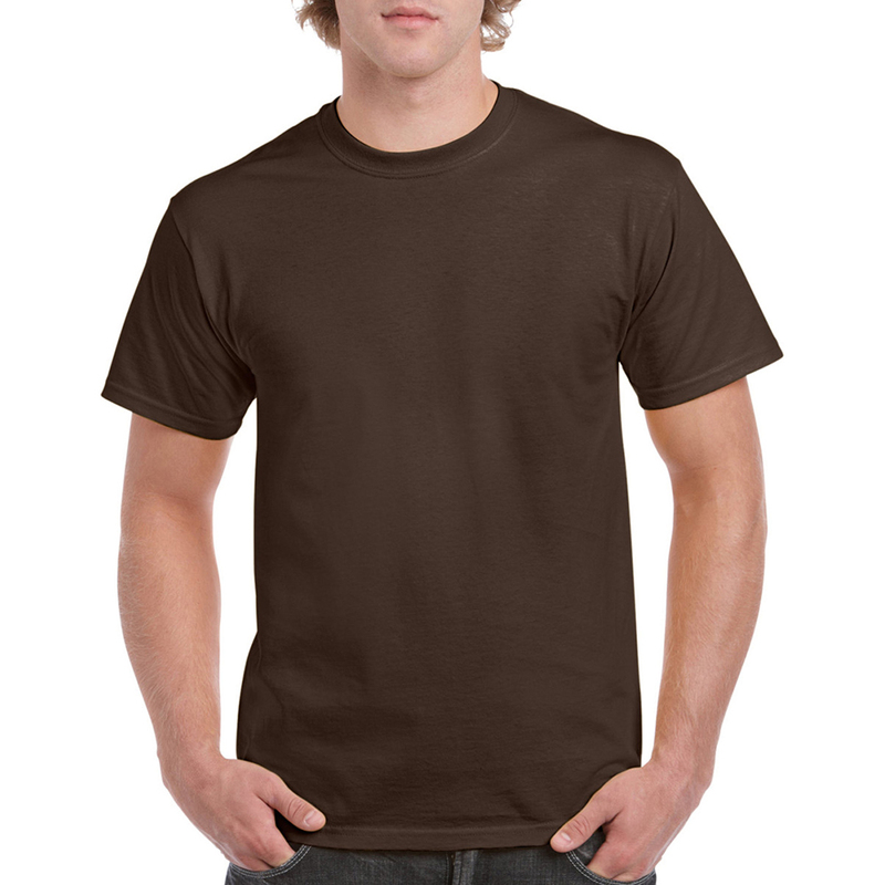 Camiseta básica de manga curta Gildan Heavy Cotton, 100% algodão grosso.