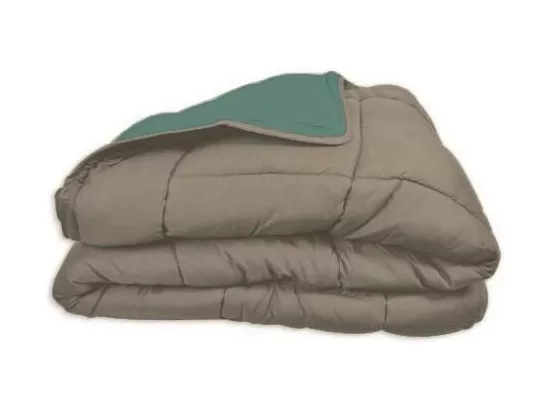 CALGARY Couette chaude Microfibre 400g/m2 Galet + Lac 240x260cm