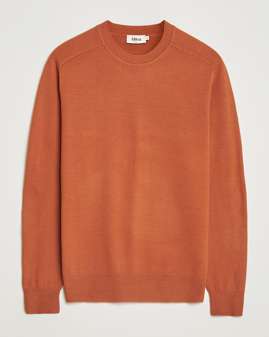 Altea Wool/Cashmere Crew Neck Pullover Orange