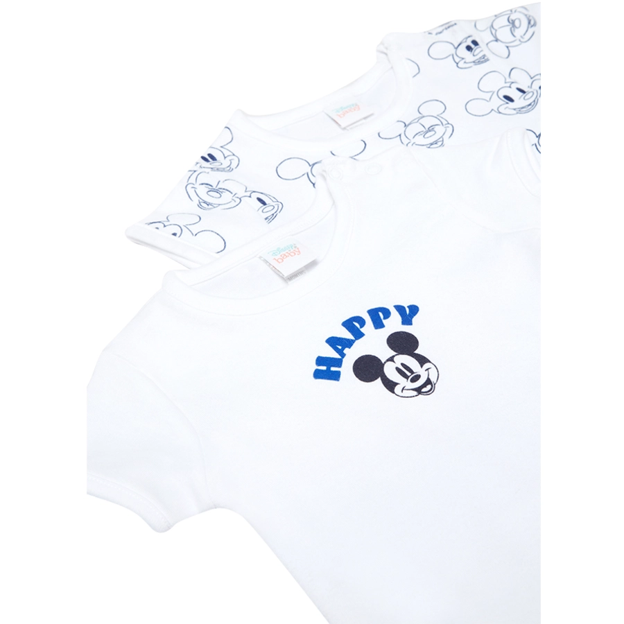OVS Kurzarmbody 2er Pack Mickey Mouse Bright White