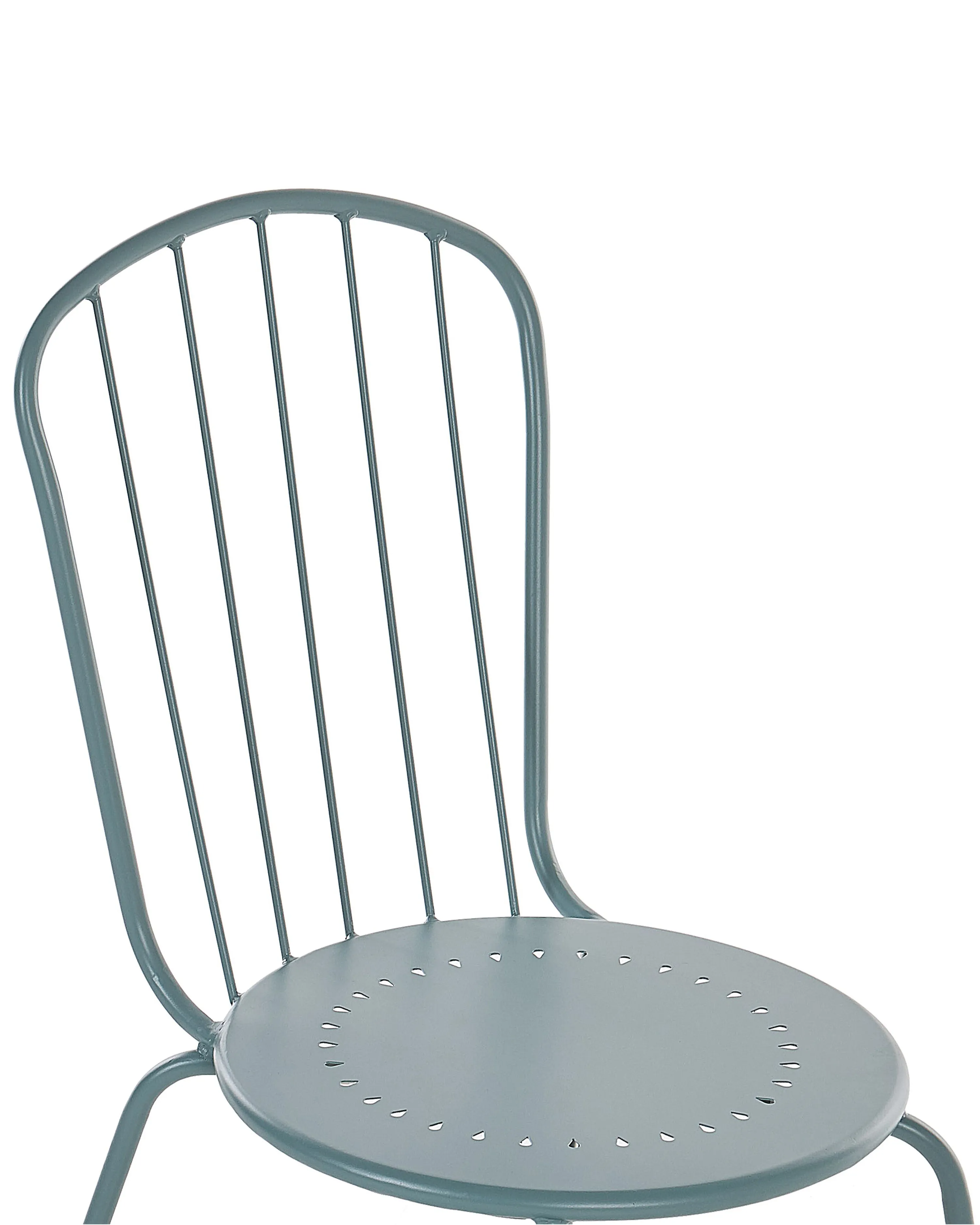 Set van 4 tuinstoelen CALVI Metaal Lichtblauw