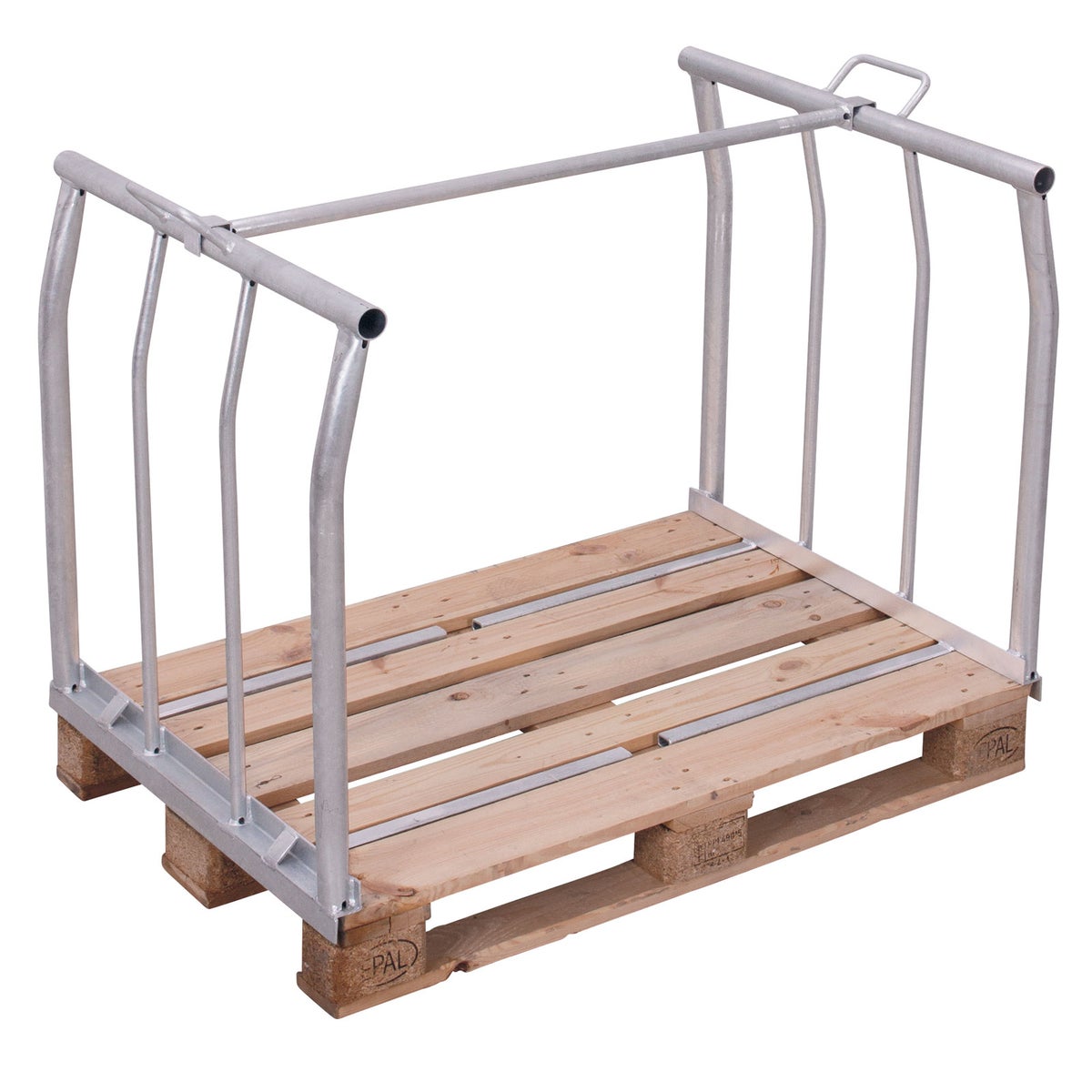 VARIOfit palletopzetrand type 66 van gegalvaniseerd staal, afmetingen 1200x1000mm, hoogte 800mm