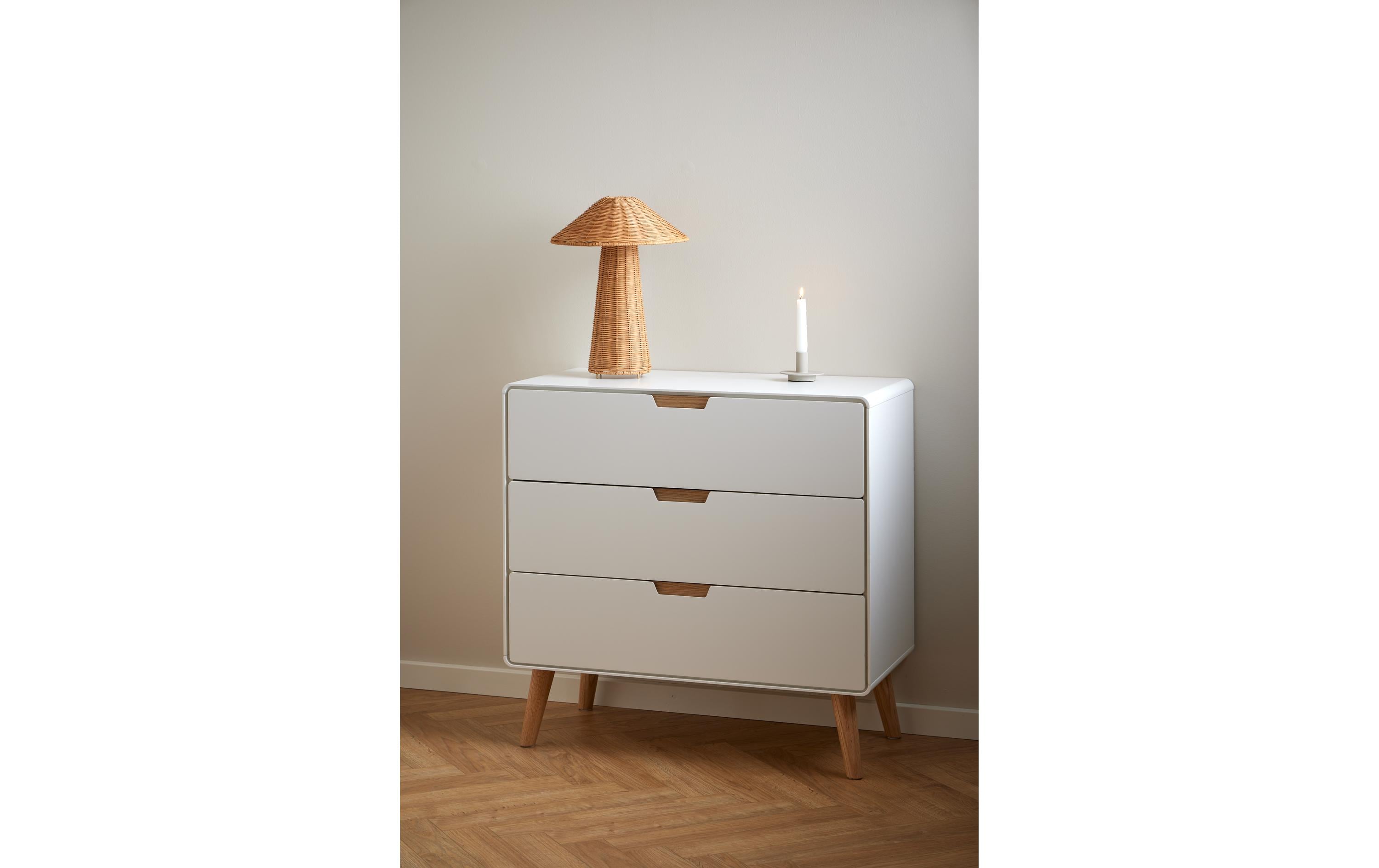 Kommode Lowell 80 x 80 cm, Weiss<br>Geräumige Kommode mit viel Stauraum