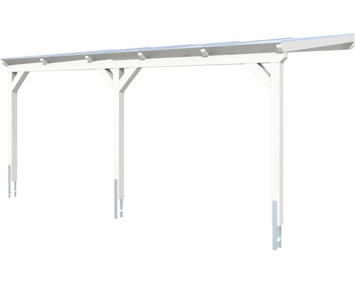 SKAN HOLZ Vogtland enkele carport met paalankers 300x541 cm wit