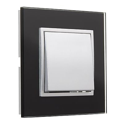 Plaque de finition Colours Kalya simple verre noir