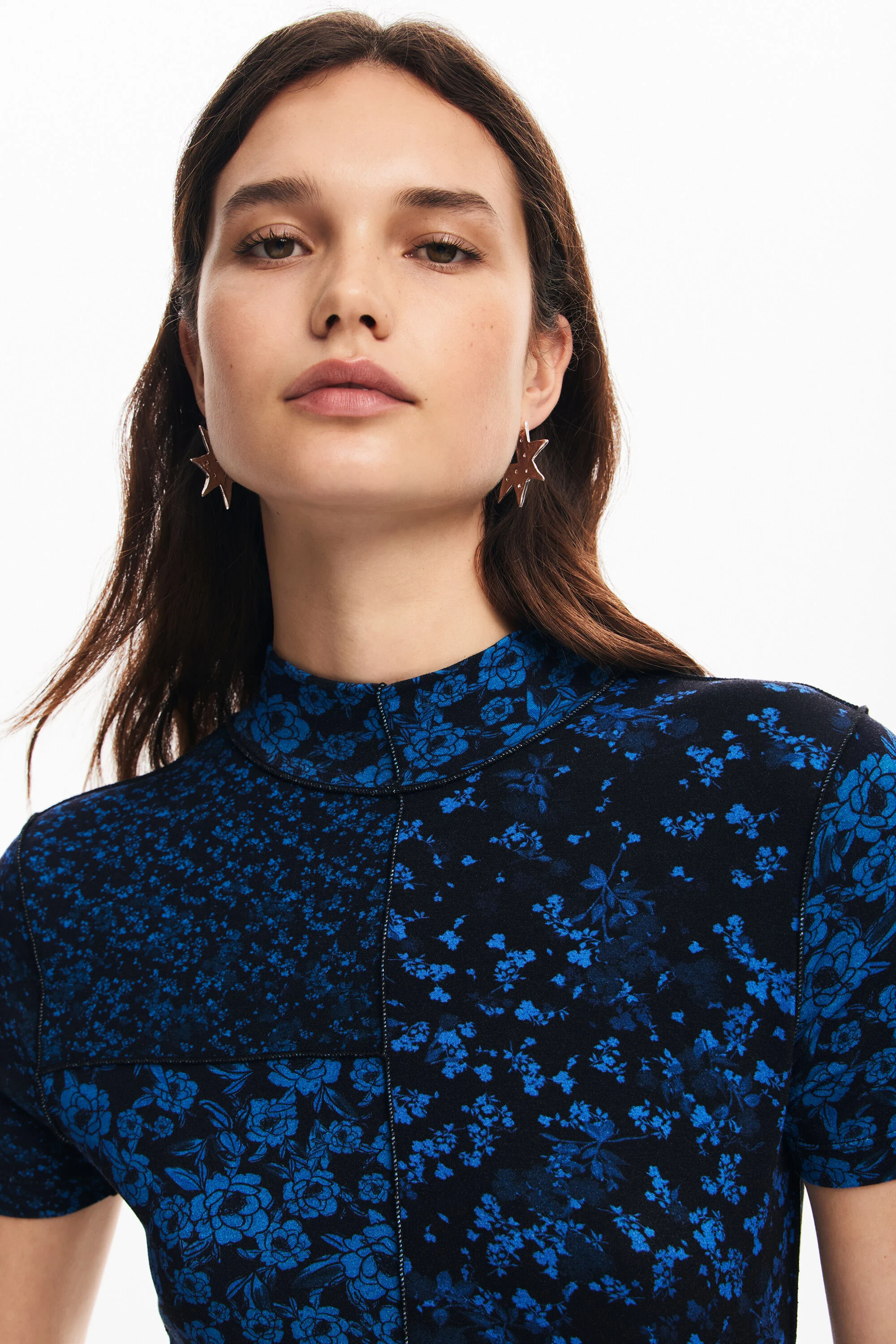 Vestido midi flores