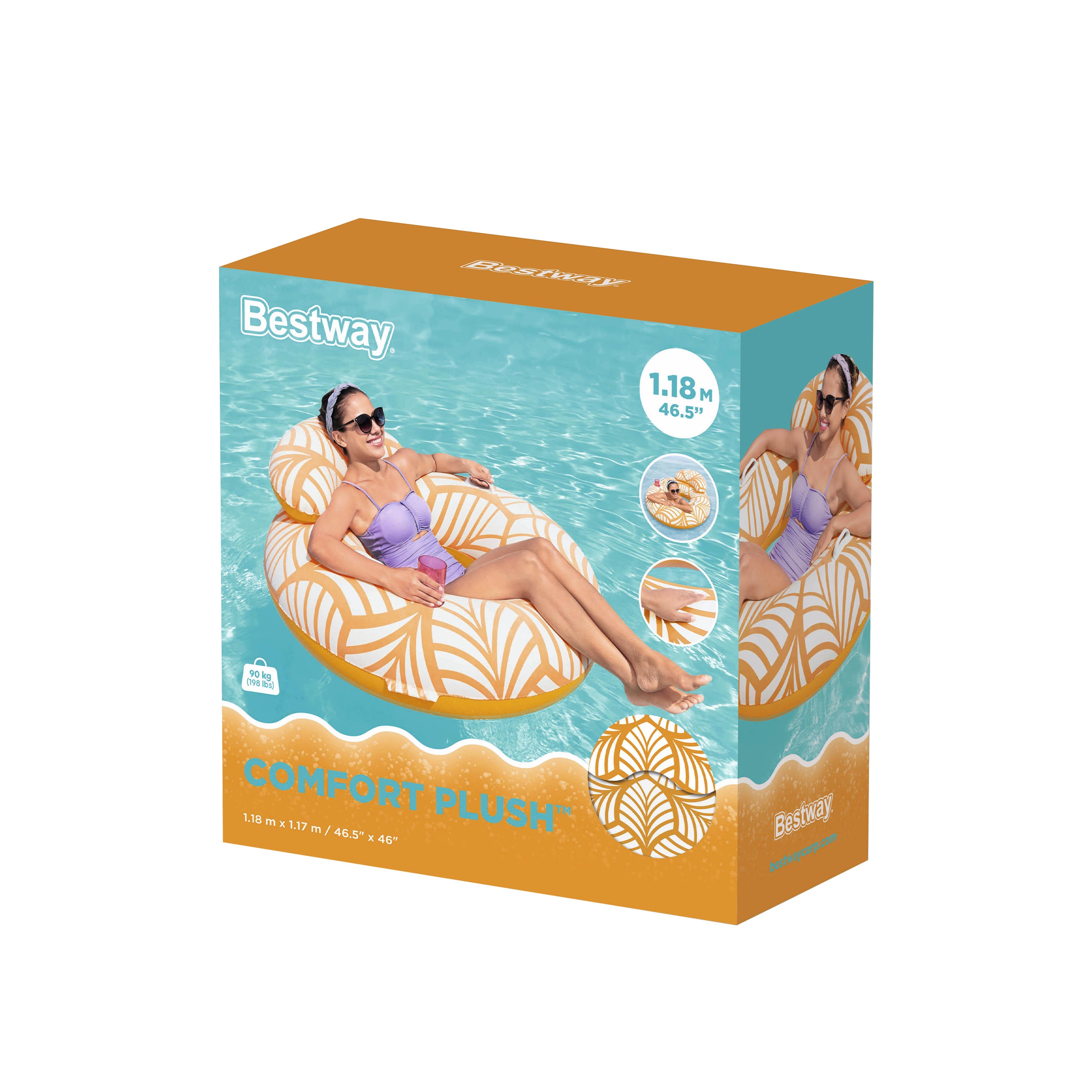 Schwimmring mit Rückenlehne Comfort Plush 104 cm