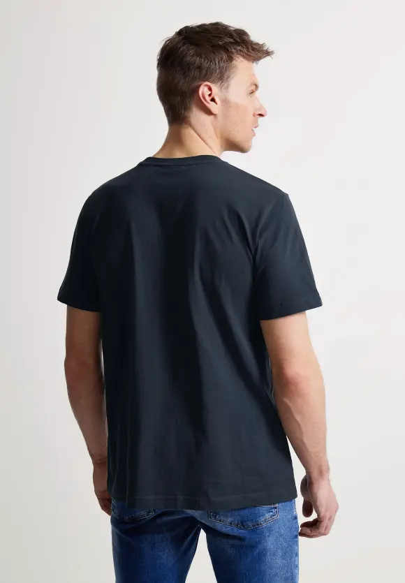 T-Shirt mit Frontprint - deep sea blue