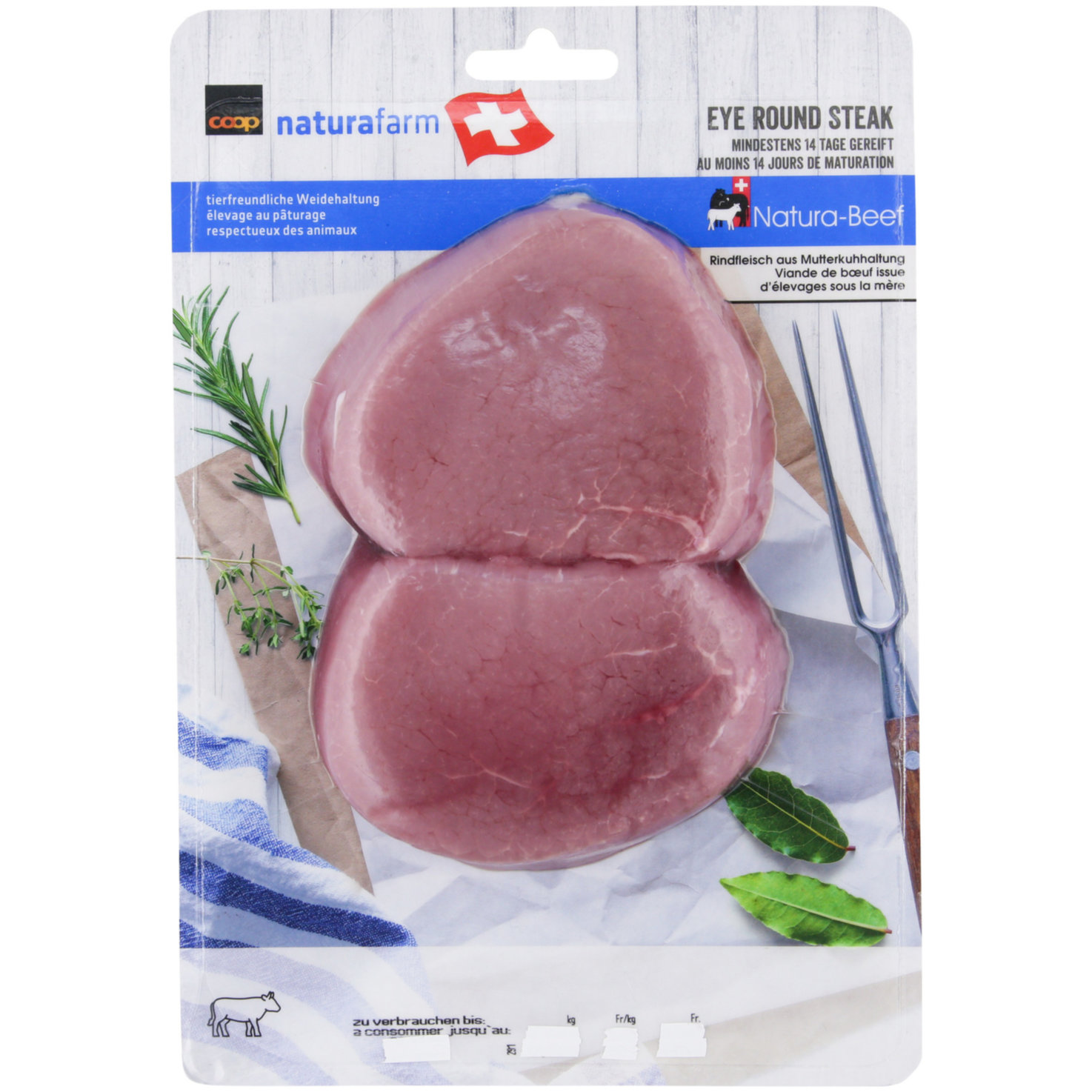 Naturafarm Natura-Beef Eye Round Steak ca. 320g