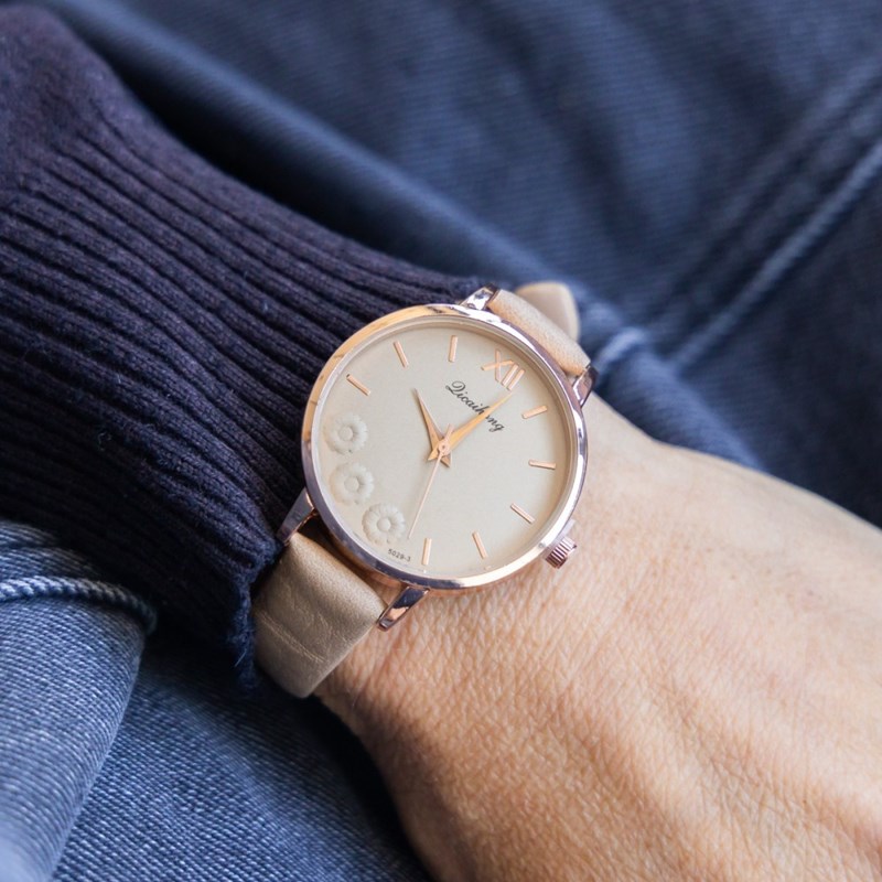 Montre Femme CHTIME bracelet Cuir Marron