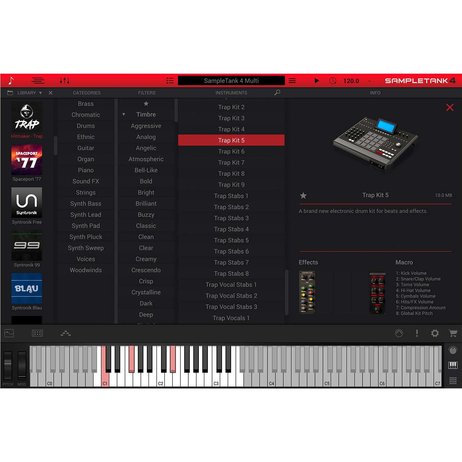 IK Multimedia Hitmaker: Trap voor SampleTank 4 (download)