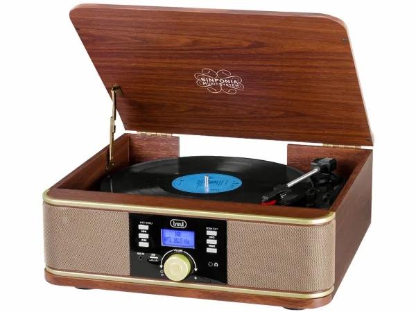 Trevi TT 1042 DAB, Rødbrun, Træ, 33,45,78 rpm, 33,45,78 rpm, Dreje, DAB, DAB , FM