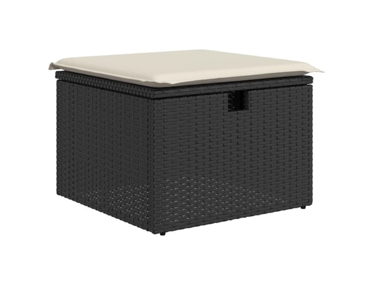 LES TENDANCES - Salon extérieur Salon de jardin-noir-5 places-55x62x69-495084