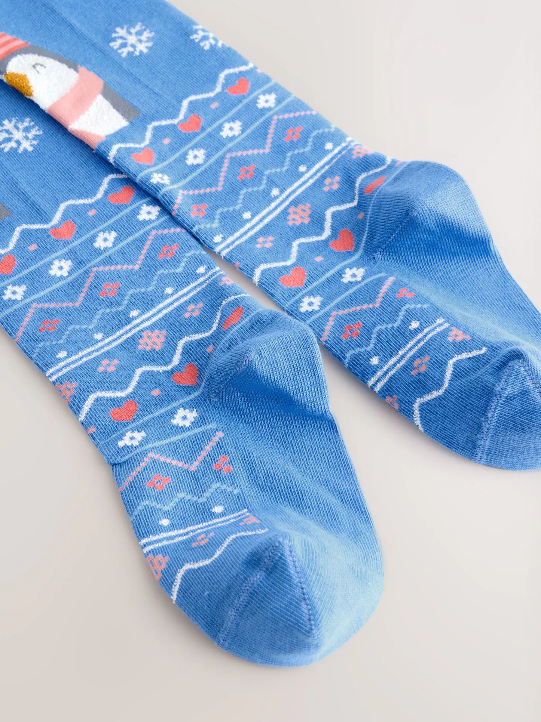 Blauw pinguïn - Kerstmaillot met hoog katoengehalte