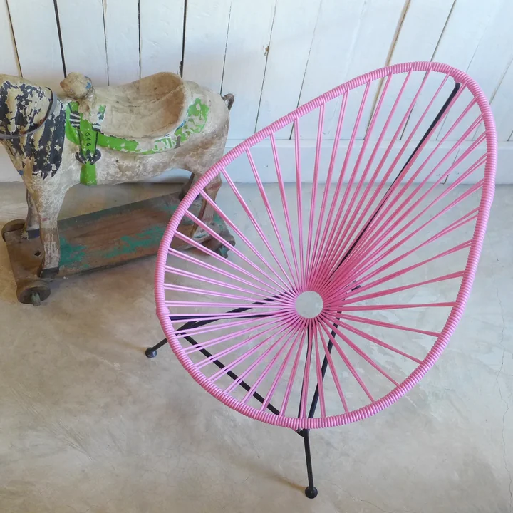 Acapulco Design - Kinder Acapulco Mini Chair, rosa / schwarz