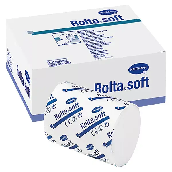 Bandagem de algodão sintético macio Hartmann Paul Rolta, 10 cm x 3 m, 6 unidades