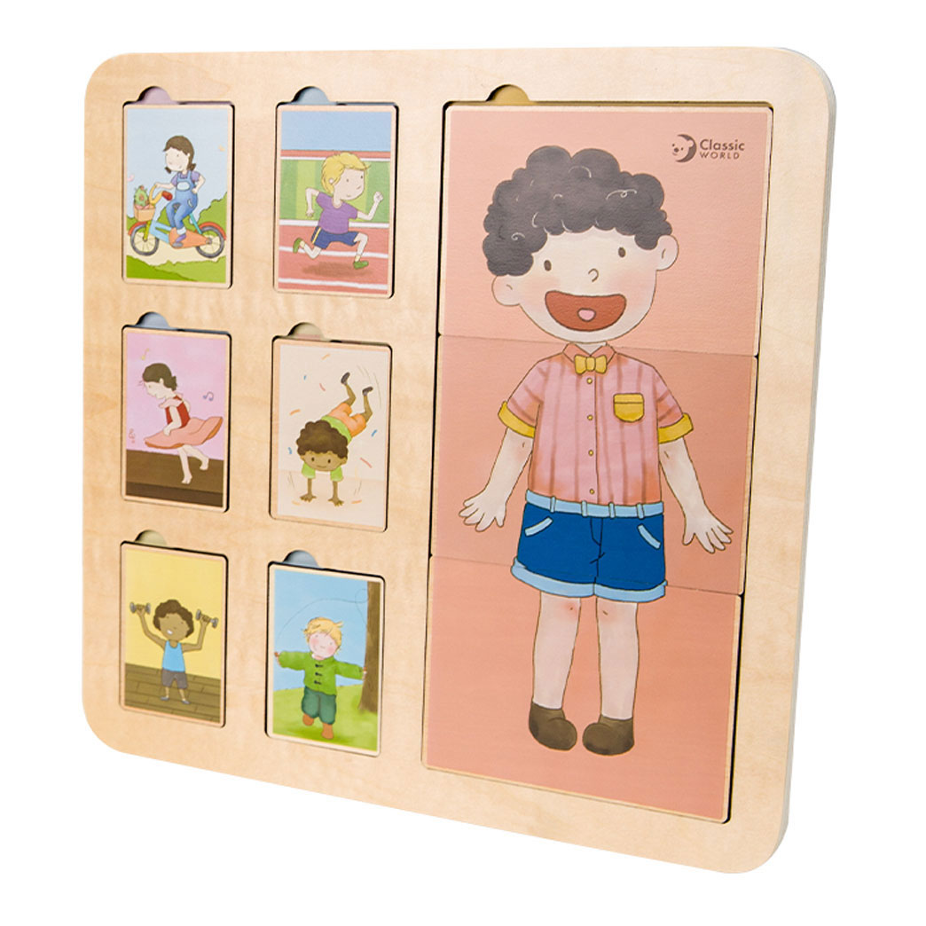 Houten Lagenpuzzel Lichaam, 19dlg.