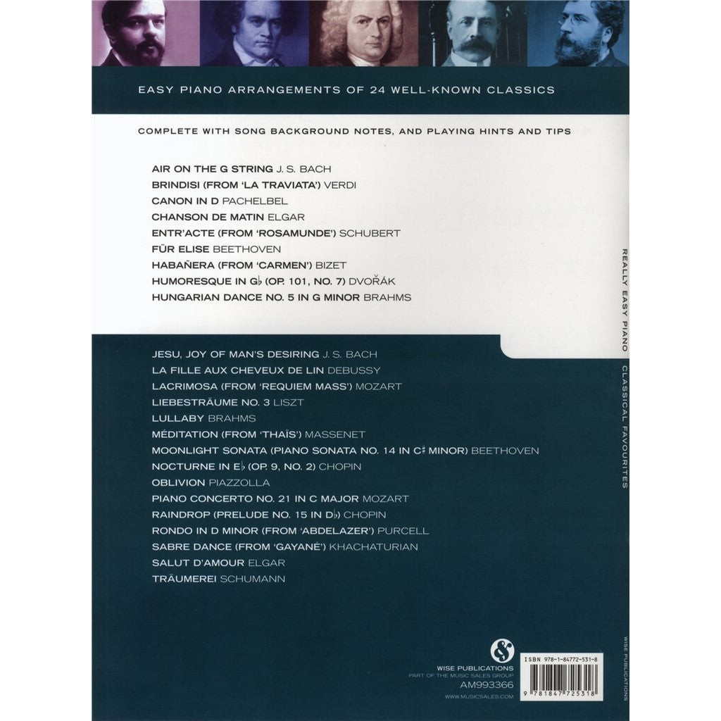 Wise Publications Really Easy Piano: Classical Favourites pianoboek