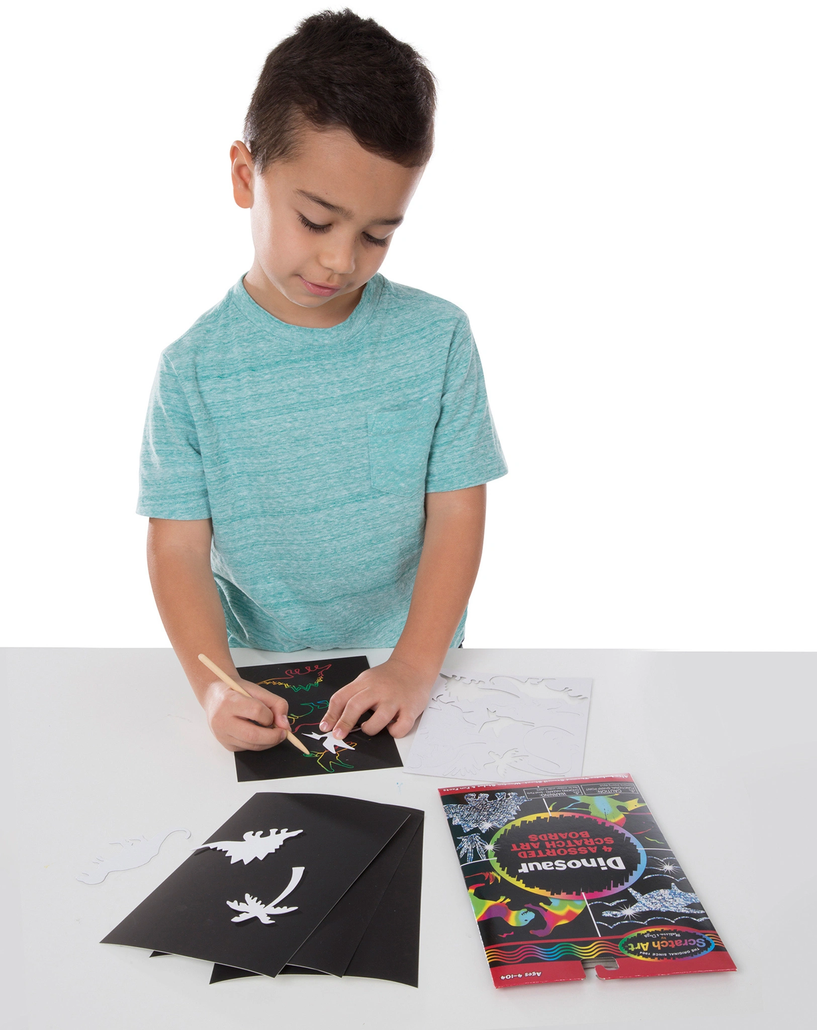 Kratzbild-Set SCRATCH ART - DINOSAURIER 6-teilig
