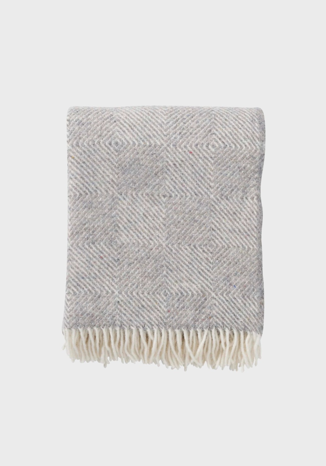 Klippan Yllefabrik Wolldecke  Gooseye Grey