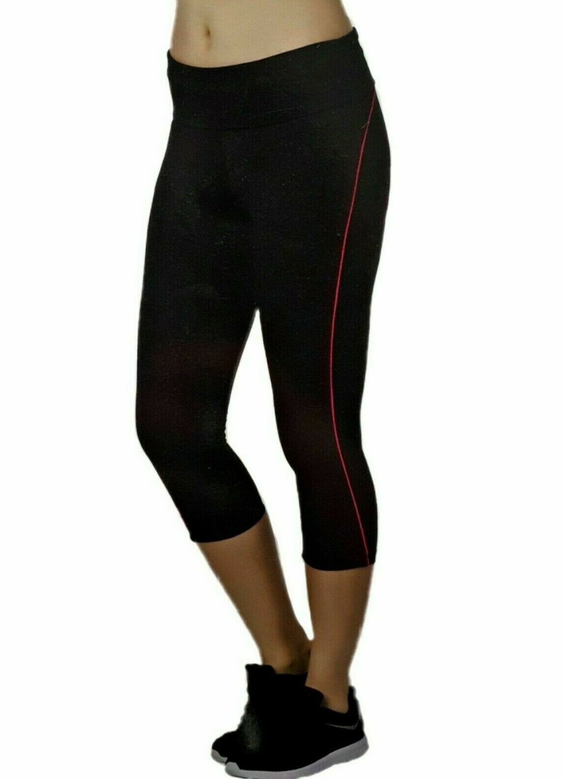3/4 Damen Funktionsleggings schwarz/pink