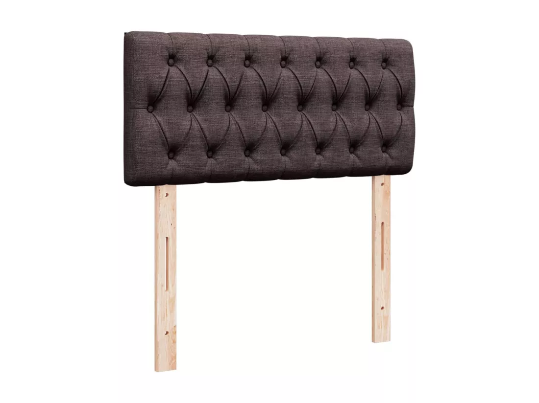Sommier à lattes de lit avec matelas Marron foncé 90x190 cm