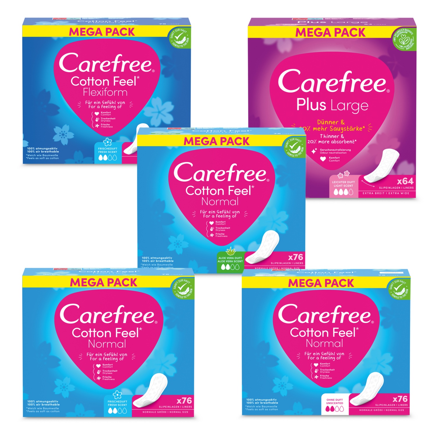 CAREFREE Slipeinlagen Megapack