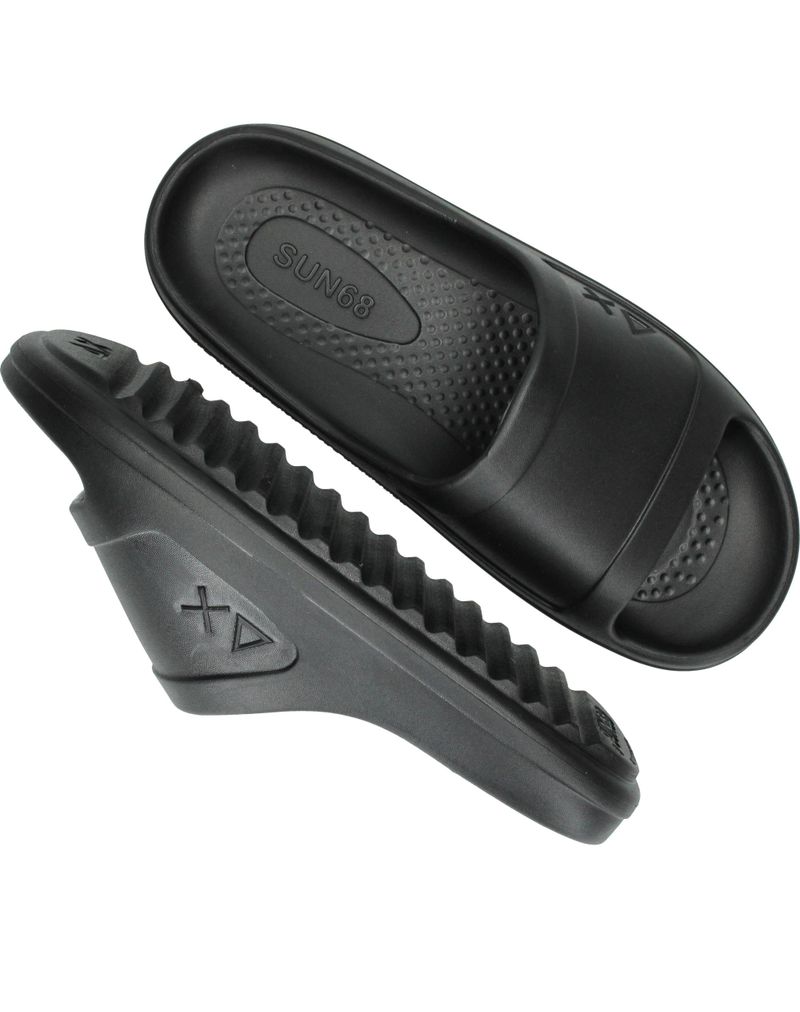 Sun 68 Monoblock Logo Slippers Zwart Dames