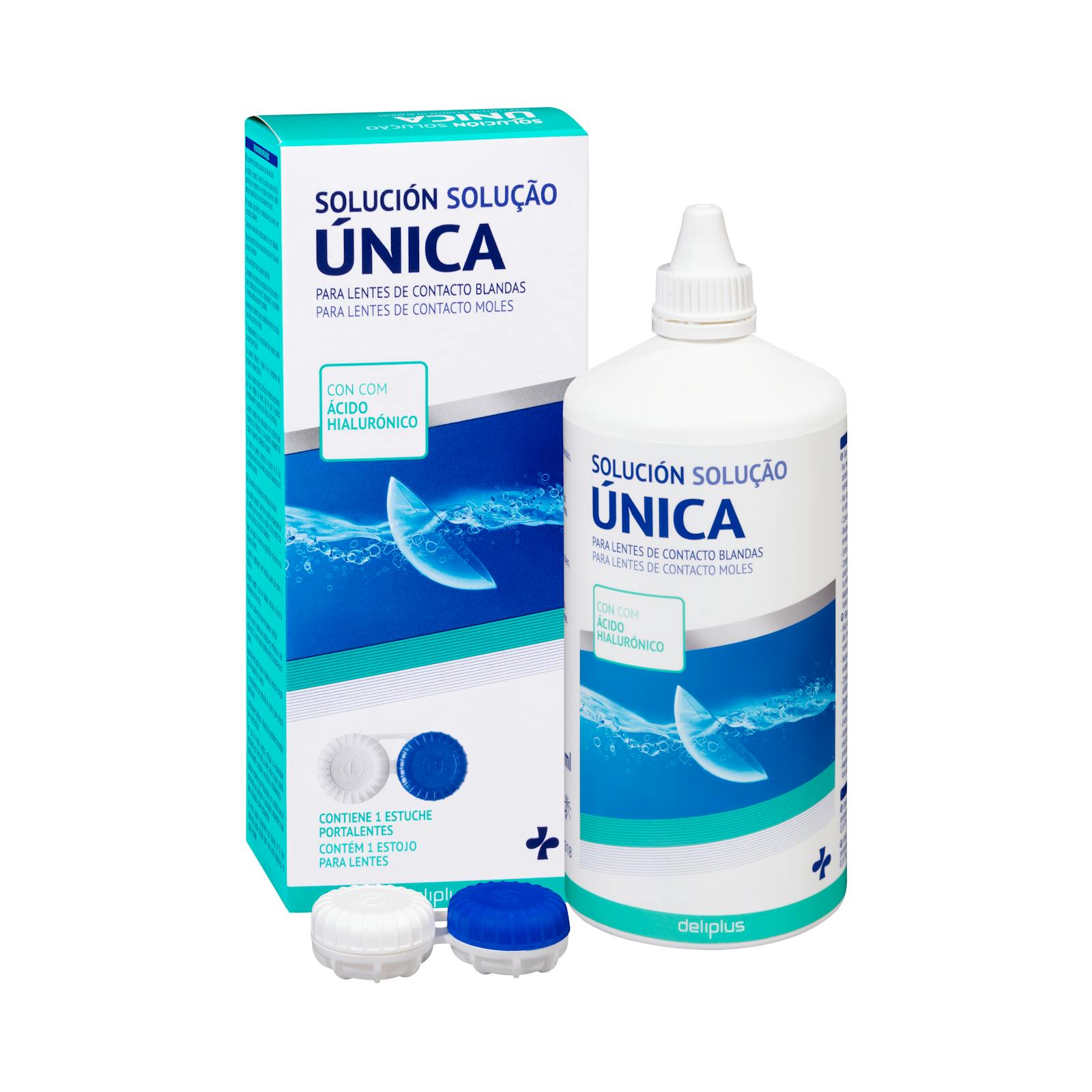 Solution unique pour lentilles de contact souples Deliplus à l'acide hyaluronique