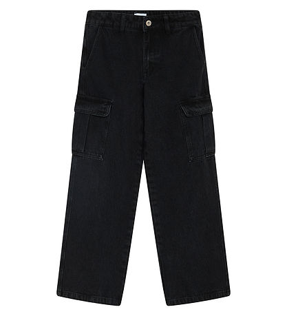 Grunt Jeans - Worki Low Waist Cargo - Schwarz