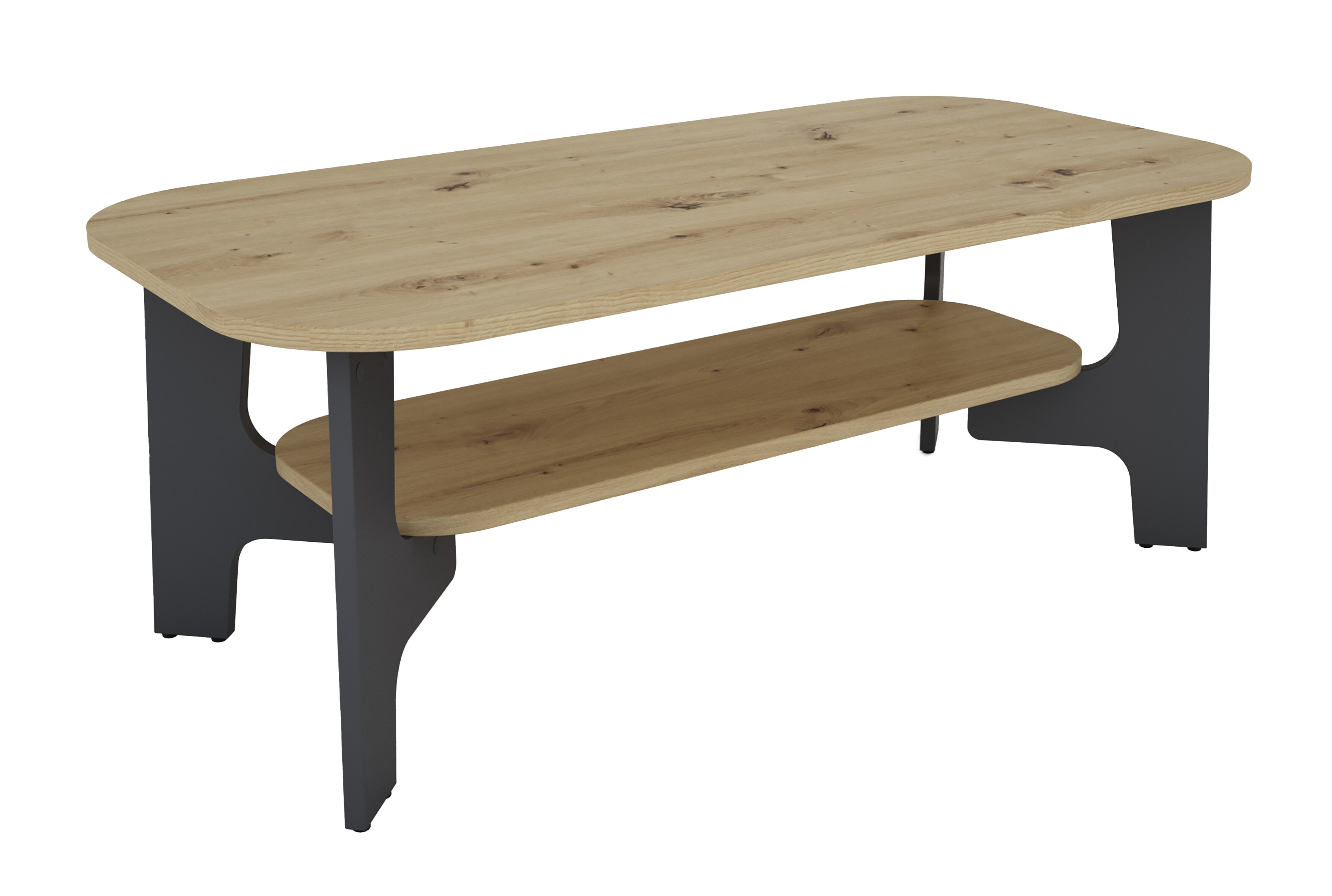 byLIVING Couchtisch JONNY, Breite 110 cm, Artisan Eiche (Eiche-Optik)/anthrazit